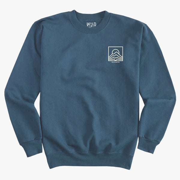 "ELEVATE" CREW NECK SWEATSHIRT / BLACK