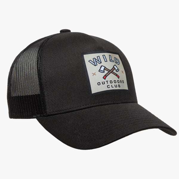 "AXES" - VINTAGE SNAPBACK TRUCKER HAT - BLACK