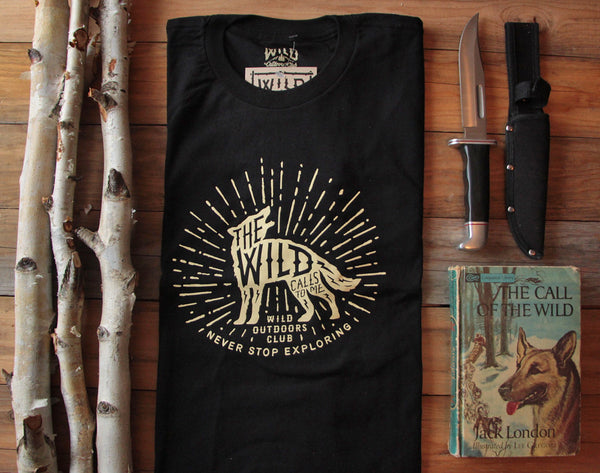 "WILD CALLS" - MENS TEE - BLACK