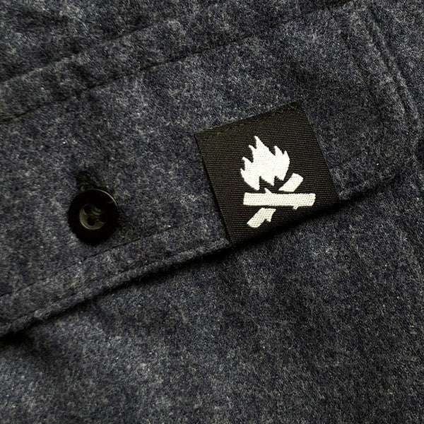 "CAMPFIRE FLEECE" BUTTON UP FLANNEL - CHARCOAL