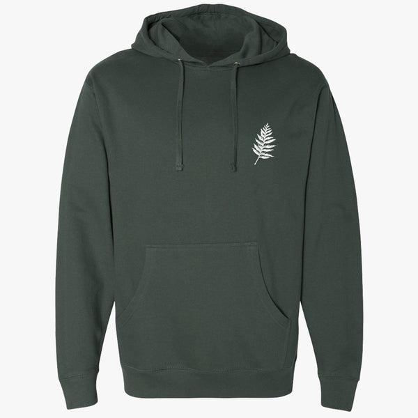 "CEDAR" UNISEX PULLOVER HOODY - FOREST GREEN