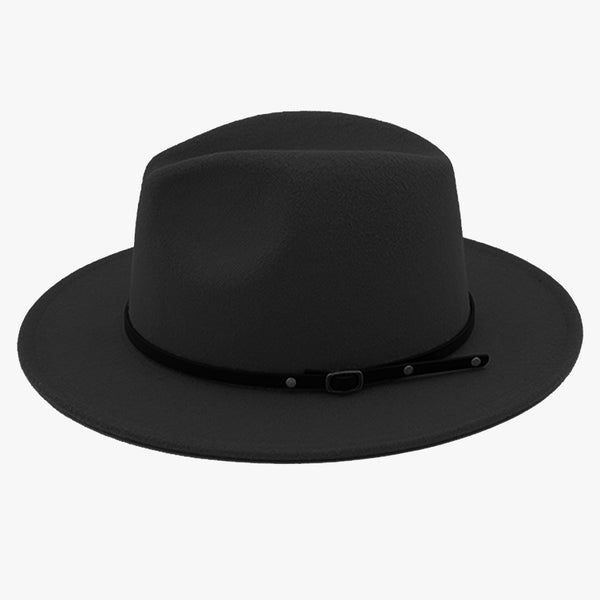 "EXPEDITION" - FELTED WIDE BRIM FEDORA - BLACK