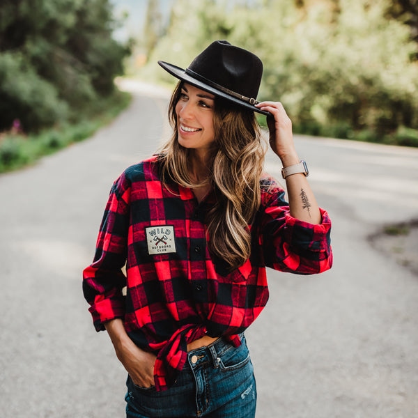 "EXPEDITION" - FELTED WIDE BRIM FEDORA - BLACK