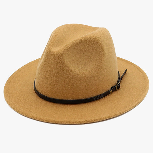 "EXPEDITION" - FELTED WIDE BRIM FEDORA - TAN