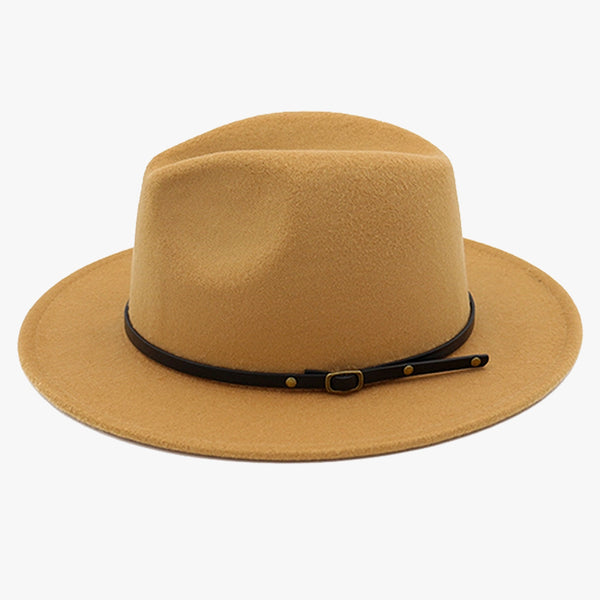 "EXPEDITION" - FELTED WIDE BRIM FEDORA - TAN