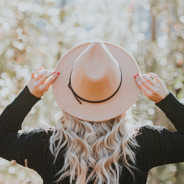 "EXPEDITION" - FELTED WIDE BRIM FEDORA - TAN