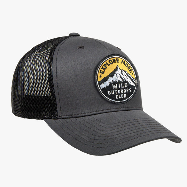 EXPLORE MORE - SNAPBACK TRUCKER HAT - GREY/BLACK