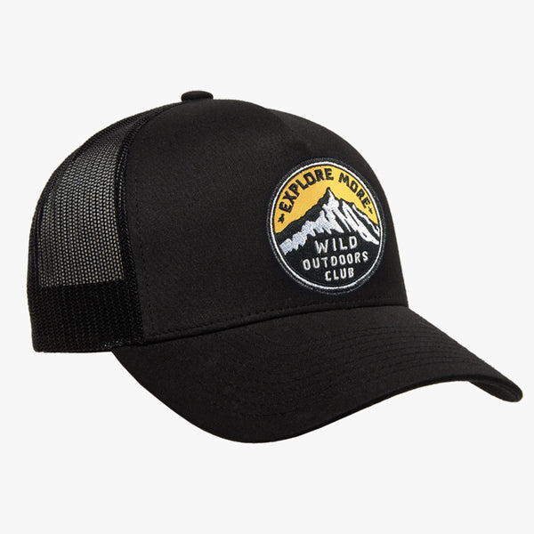 EXPLORE MORE - SNAPBACK TRUCKER HAT - BLACK