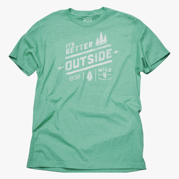 "IT'S BETTER OUTSIDE" Crest - MENS TEES