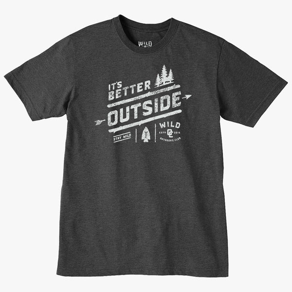 "IT'S BETTER OUTSIDE" Crest - MENS TEES