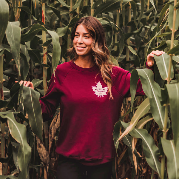 "MAPLE LEAF" CREW NECK SWEATSHIRT