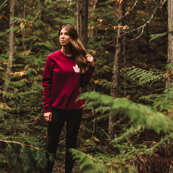 "MAPLE LEAF" CREW NECK SWEATSHIRT