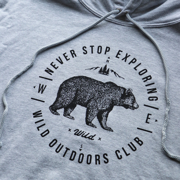 "NEVER STOP EXPLORING" PULLOVER HOODY - ATHLETIC HEATHER