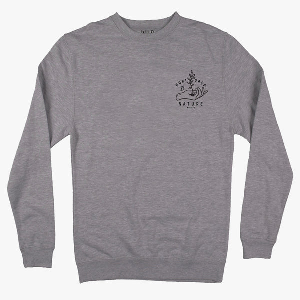 "NURTURED BY NATURE" CREW NECK SWEATSHIRT