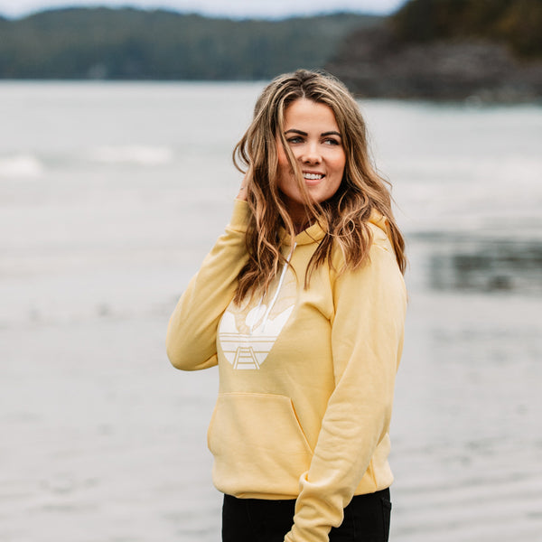"SUNRAYS" SPONGE FLEECE HOODY - SOFT YELLOW