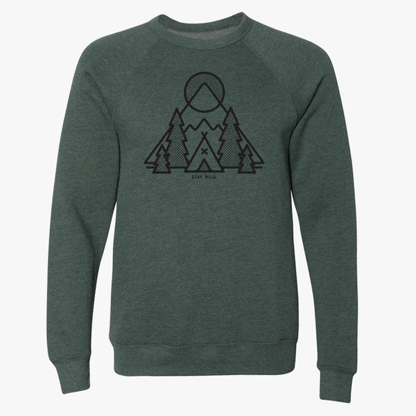 "WOODLAND" CREW NECK SWEATSHIRT / FOREST HEATHER