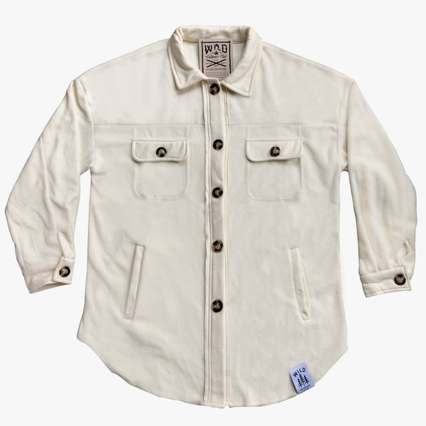 "POLAR FLEECE" WOMEN'S WOOL JACKET - IVORY