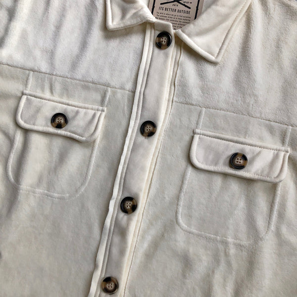 "POLAR FLEECE" WOMEN'S WOOL JACKET - IVORY