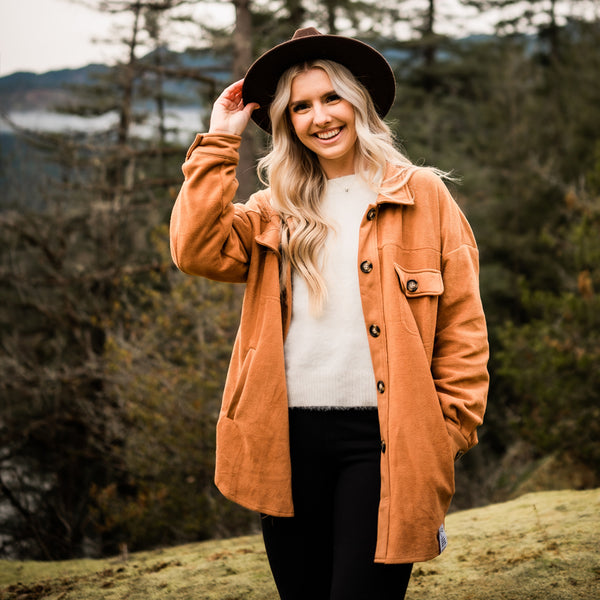 "POLAR FLEECE" WOMEN'S WOOL JACKET - TAN