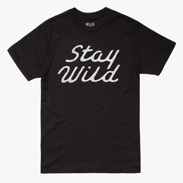 "STAY WILD" - MENS TEE - BLACK