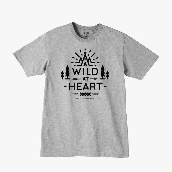 "WILD AT HEART" - WOMEN'S TRI-BLEND TEE - ATHLETIC HEATHER