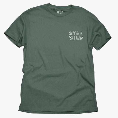 "STAY WILD" CREST MENS TEES